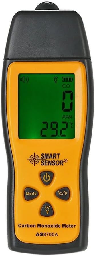 AS8700A Carbon Monoxide Meter,SMART SENSOR CO Meter,1000ppm CO Analyzer,Digital CO Leak Detector,Handheld Carbon Monoxide Detector