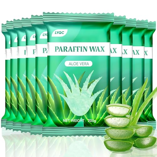 Paraffin Wax Refill, 10 packs of Paraffin Bath Wax for Hands and Feet for relief of stiff muscles and arthritic pain - deeply moisturises and protects the skin of the hands and feet Aloe vera
