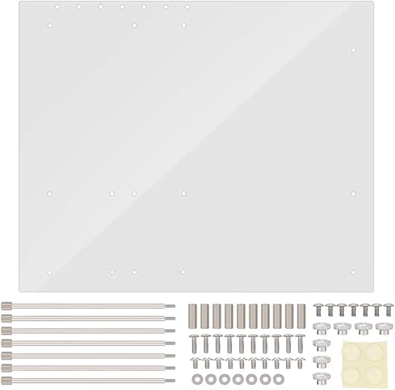 Qiilu ATX Acrylic Pc Test Bench - Transparent Open Frame - ATX Motherboard Compatible - Gaming