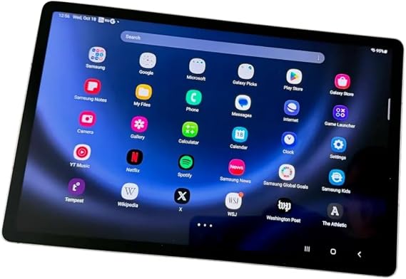 SAMSUNG Galaxy Tab S9 FE+ Plus w/S-Pen (256GB, 12GB, Wi-Fi) 12.4" WiFi 6 Android Tablet, 4K Camera, International Model - X610 (Silver)
