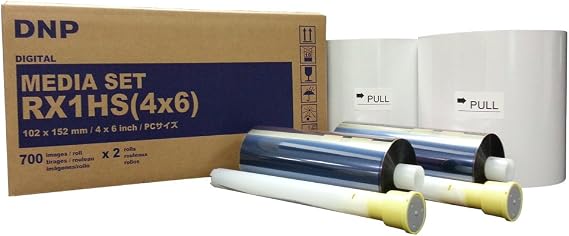 DNP 4x6 Print Media for DS-RX1HS Dye Sub Printer; 700 Prints Per Roll; 2 Rolls Per Case 1400 Total Prints.
