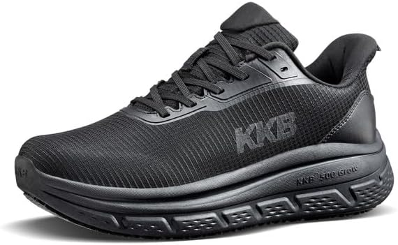 Men's Non Slip Work Shoes Waterproof Easy Slip Sneakers for Kitchen Restaurant Chefs Nurses with Arch Fit Support Orthopedic