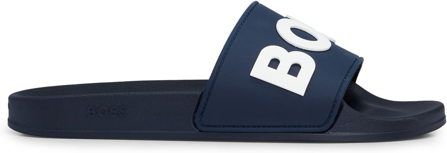 BOSS Men's Slide Sandals, Made in Italy, 3D Logo