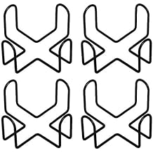 Kingrol 4 Pack Metal Coaster Holders for 4" Round and Square Coasters, 3.15" Height, Hold 6 to 10 Coasters