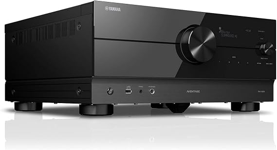 Yamaha RX-A6A AVENTAGE 9.2-Channel AV Receiver 8K and 4K/120 HDMI, eARC, Dolby Atmos, DTS:X, Auro-3D, Surround:AI, Wi-Fi, Bluetooth, MusicCast