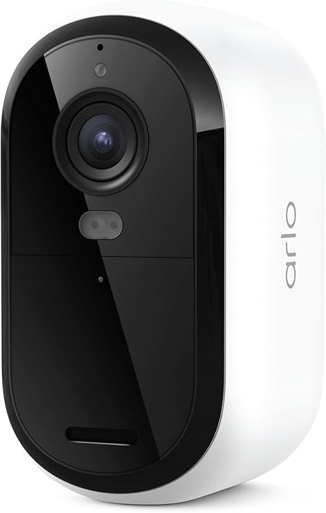 Security Cameras Wireless Outdoor - Arlo Essential Battery 2K (3rd Gen, Latest Version), Color Night Vision, Two-Way Audio, Home Security, Person/Package/Vehicle/Animal Detection, White - 1-Pack
