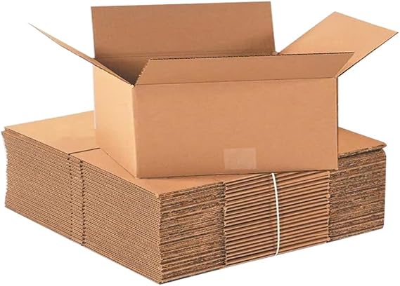 AKAR Small Parcel Shipping Boxes | 350x250x160mm Strong Single Wall Brown Cardboard Box with Deep Design | Fits Royal Mail Small Parcel | UK-Made (10)