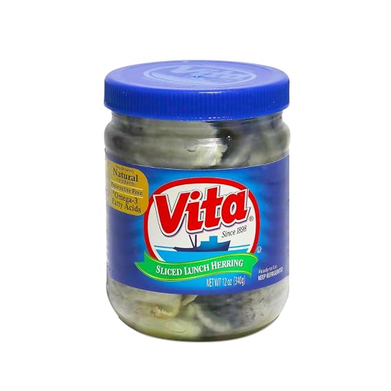 Vita Sliced Lunch Herring, 12oz (Pack of 3)