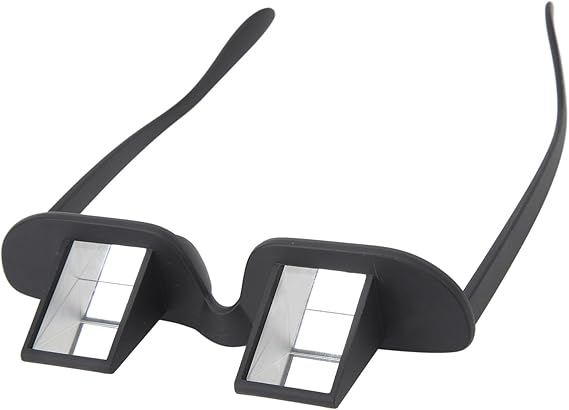 Lazy Glasses, Horizontal Reading Glasses, Upside Down 90 Degree Glasses for Lying down Reading, Bed Prism Glasses Spectacles Horizontal Glasses Prism Periscope