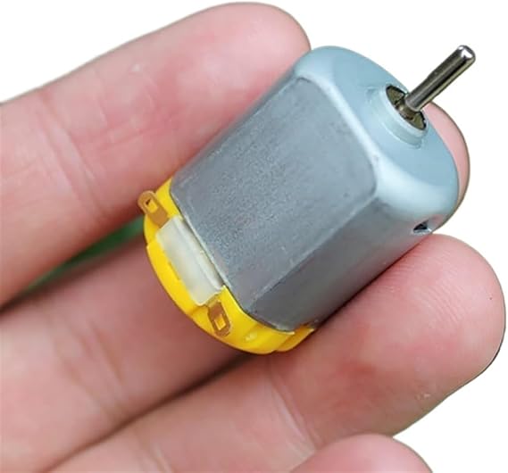 Gear Motor,DC Motor Small Motor with Carbon Brush Commutator, 130 DC Motor, DC 3V 9600rpm, Shaft Diameter 2mm, DIY Four-Wheel Drive Motor