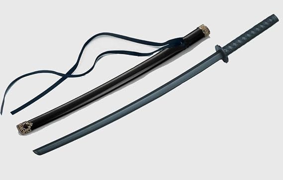 Polypropylene Katana Trainer (False Woodgrain Texture) with Solid Reinforced Sheath - Durable Practice Gear Set