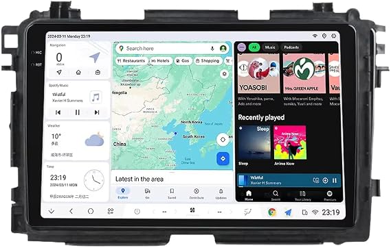 MekedeTech DUDU7 Android Car Stereo for Honda Vezel HR-V HRV 2013-2022,9.5 inch 2K Touchscreen,Wireless CarPlay & Android Auto,12GB RAM,256GB ROM,360Camera Support
