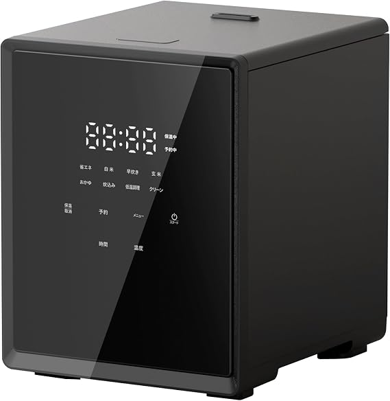 Yamazen YJS-CM102B Rice Cooker, 5.5 Cups, Microcomputer Type, Living Alone, Two People, 0.1 inch 3.0 mm Thick Pot, Low Temperature Cooking, 6 Types of Cooking Menu, Keep Warm, Timer, Brown Rice