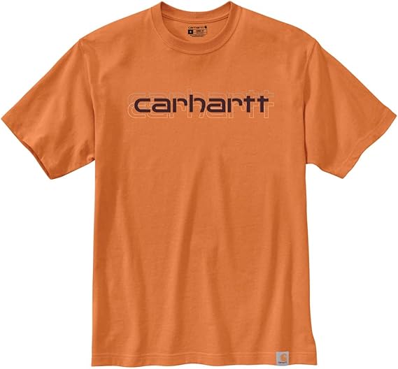 Carhartt Mens Loose Fit Heavyweight Short-Sleeve Logo Graphic T-Shirt 105709