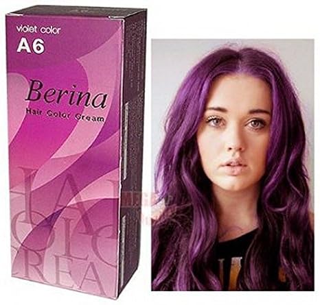 Berina Professionals Hair Color Cream A6 Violet, 60G, 1 Set