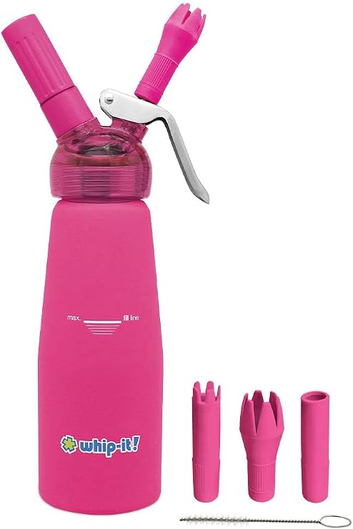 Whip-It! 1/2L Inspire Dispenser - for Desserts, Coffee & Baking Durable, Easy to Use & Clean - Pink