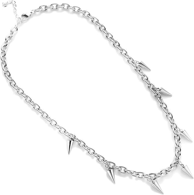 Spike Chain Choker for Women, Men Punk Y2K Alt Emo Stainless Steel Necklace