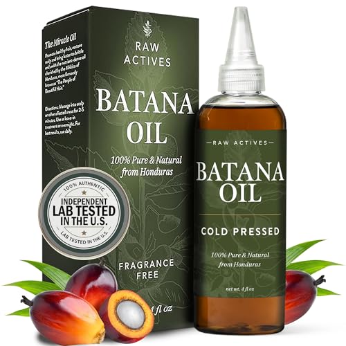 Batana Oil for Hair Growth - 4oz - 100% Pure, Cold Pressed, Unrefined Oil from Honduras - Supports Stronger & Thicker Hair - Dr Sebi Inspired Hair Growth Treatment