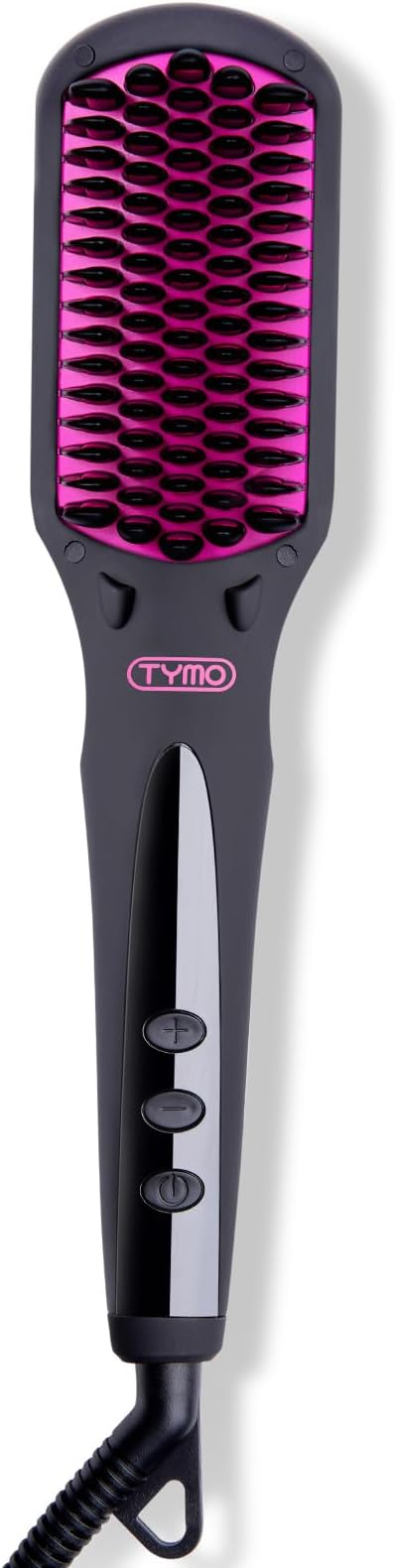 TYMO Ionic Hair Straightener Brush - One-Step Hair Straightener for Women, Straightening Brush with Negative Ions, 16 Temp Settings, LCD Display, Dual