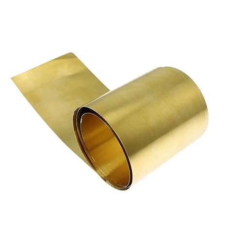 0.1x50x1000mm Brass Sheet Roll, Metal Foil Plate 0.1mm Thickness