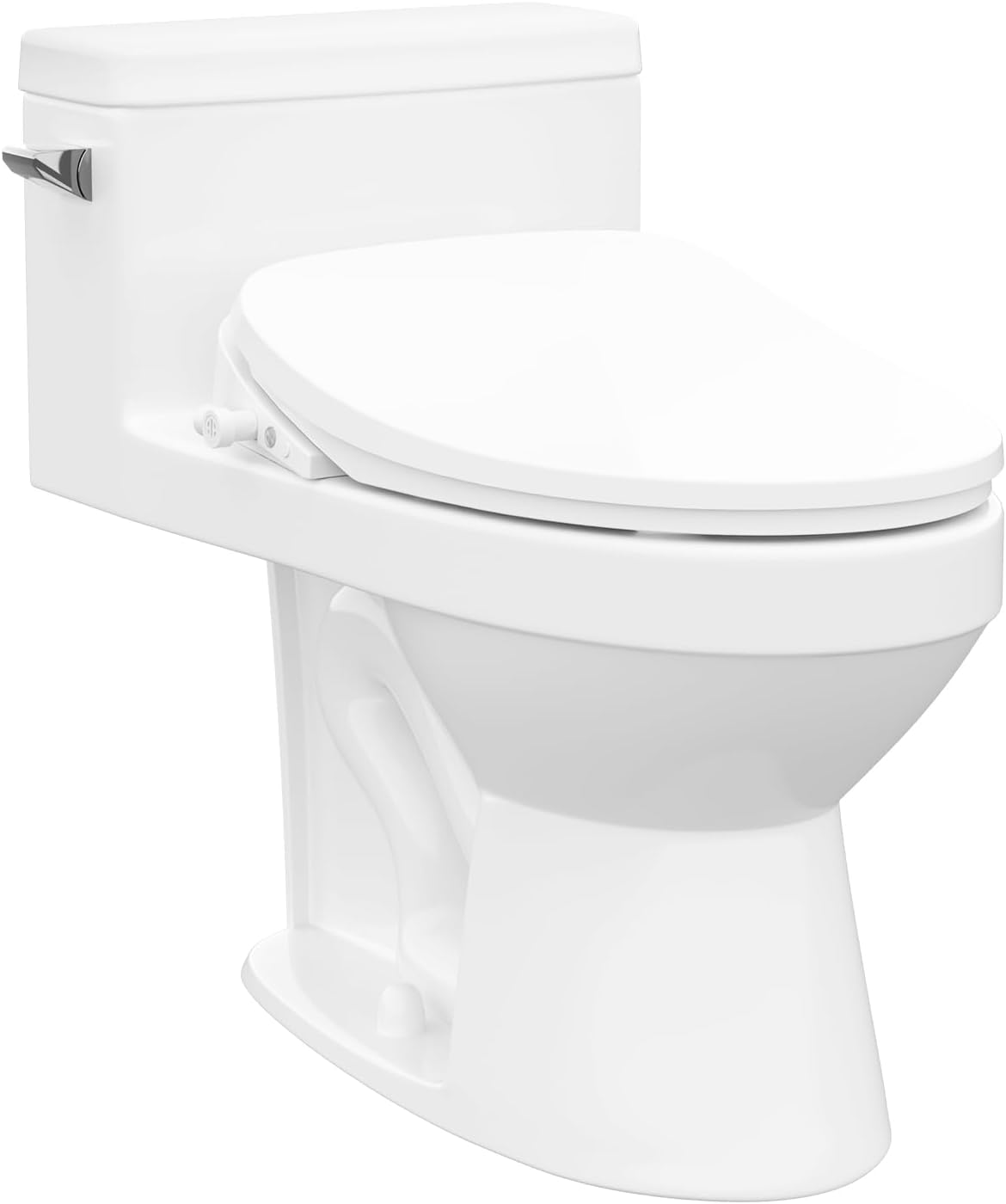 DV-1F627ZH001 DeerValley One Piece Elongated Toilet with Bidet Toilet Seat, Single Flush 1.28 GPF, Smart Toilet Seat with Sensor Seat Heating,Sensor Seat Heating, Warm Air Dryer