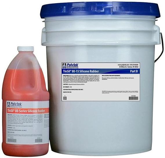 TinSil 80-15 Tin-Cure Silicone Mold Rubber (44lb Kit)