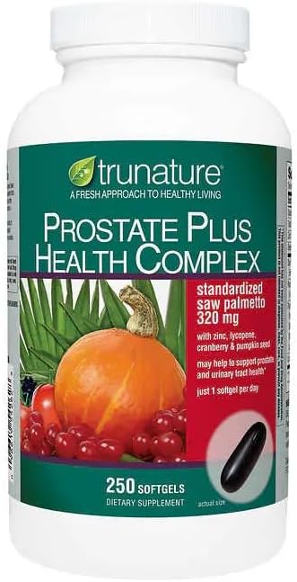 Generic Tru-Nature Prostate Plus Health Complex, 250 Softgels Bundle - Gluten Free, Vitamins, Herbals & Dietary Supplements for Prostate & Urinary Tract Health