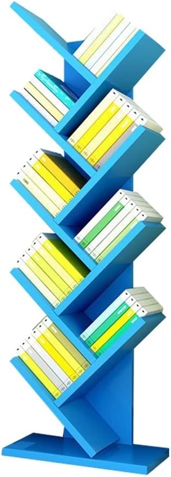SONGCHAO Book Shelf Home Creative Nine-Story Tree-Shaped Bookshelf Book Display Stand Floor Bookshelf Suitable for Living Room Study Office Cube Storage Organizer (Color : A)