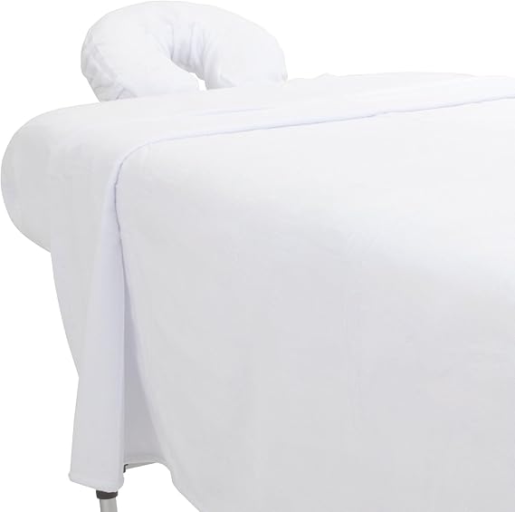 ForPro Luxury TerrySoft 3-Piece Massage Sheet Set, White
