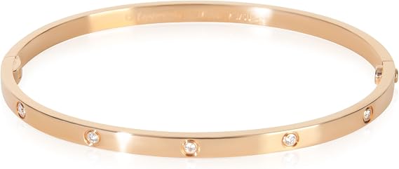 Pre-Loved Small Model Love Bracelet, Rose Gold, Diamond, 18 cm