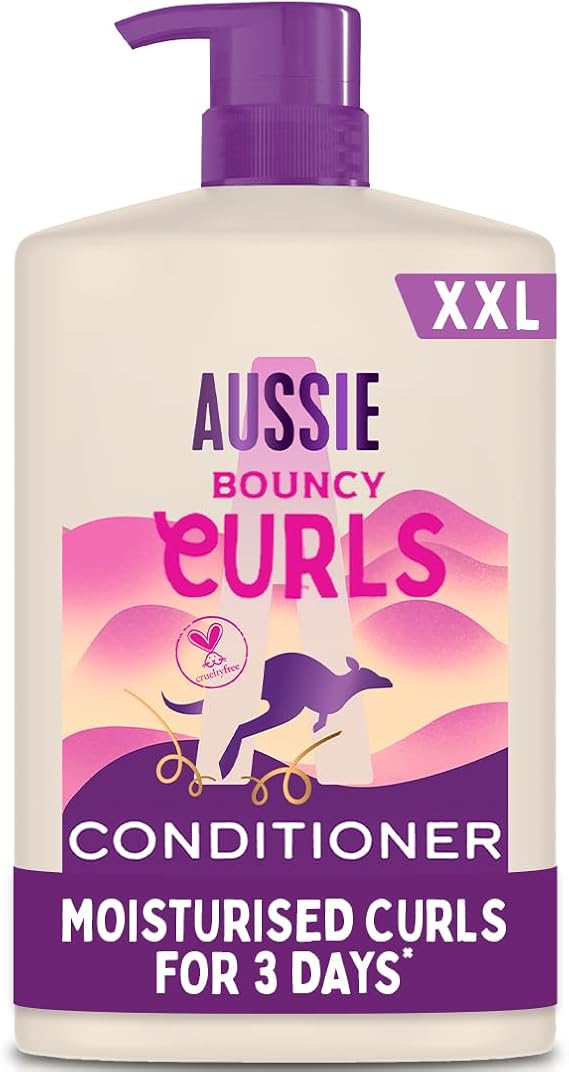 Aussie Curls Conditioner 1L, Silicone-Free. For Wavy, Curly & Coily Hair