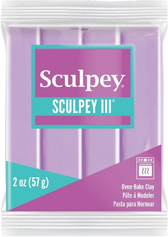 Sculpey III Polymer Oven-Bake Clay, Spring Lilac, Non Toxic, 2 oz. bar