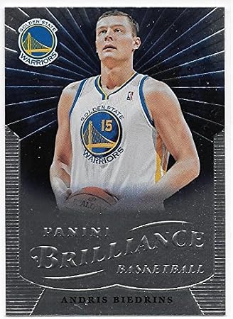 Andris Biedrins 2012-13 NBA Panini Brilliance Starburst Golden State Warriors Parallel Card #68