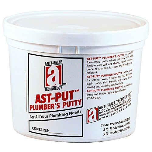 AST-PUT 25203 Plumbers Putty, Professional Grade, Tan, 3 lb. Tub