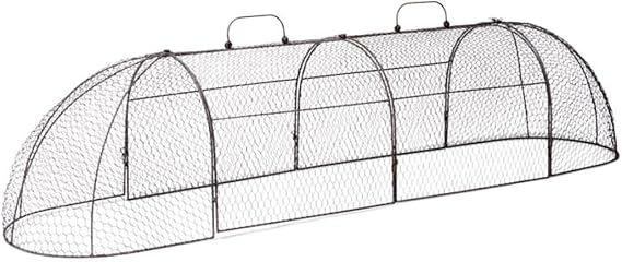 Gardeners Supply Company Chicken Wire Cloche Garden Plot Plants Cover Protector | Sturdy Arch Metal Tunnel Cage Flowerbeds and Seedlings Garden Protection from Wild Animals | (3-in-1 Set) Extra Large