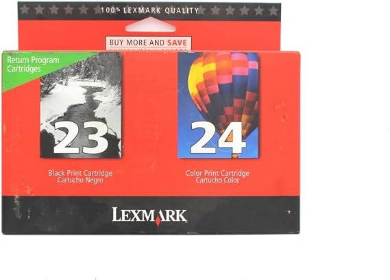 Lexmark (#23/#24) 18C1571 Black and Color Ink Cartridge Combo Pack