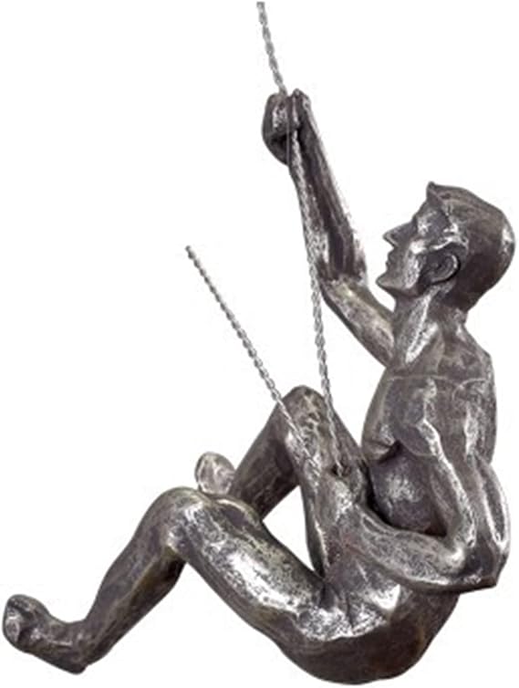 3d Climbing Man wall art Cool Unique Rock Climber wall sculptures home decor Resin Wall Mounted Climber Figures Home Office Decor Father's Day Gifts