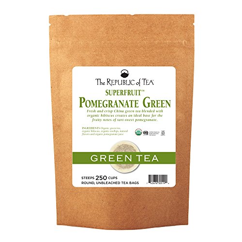 The Republic of Tea Pomegranate Green Tea, 250 Tea Bags, Superfruit Premium Green Tea Blend