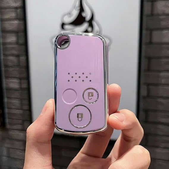 2 Buttons TPU Key Case Cover for Honda Fit Shuttle Freed Spike Hybrid Stepwgn Spada Keyless Entry Protector Shell, Purpl