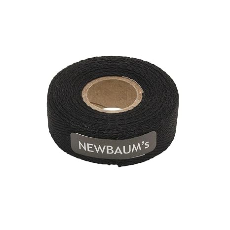 Newbaum's Cloth Bike Handlebar Tape (Black), 10 ft Roll Bike Bar Grip Tape (0.75 Wide), Cotton Bar Tape Road Bike, Adhesive Back Bike Tape for Handlebars Black Grip Tape (22 Colors)