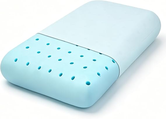 HIMOON Cooling Memory Foam Pillow, Bed Pillow for Sleeping, King Size, Breathable Memory Foam, Premium Support with Washable Cover for Back, Side and Stomach Sleepers (1 Pack)