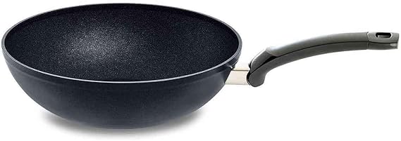 Fissler Adamant/Aluminium Wok Asian Pan (Diameter 28 cm) Coated Non-Stick High Rim Scratch-Resistant All Types of Cookers - Induction