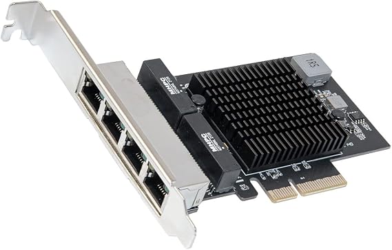 Quad 2.5 Gigabit Ethernet PCI Express PCI-E Network Interface Card 10/100/1000/25000 Mbps RJ45 LAN Realtek RTL8125 Chipset