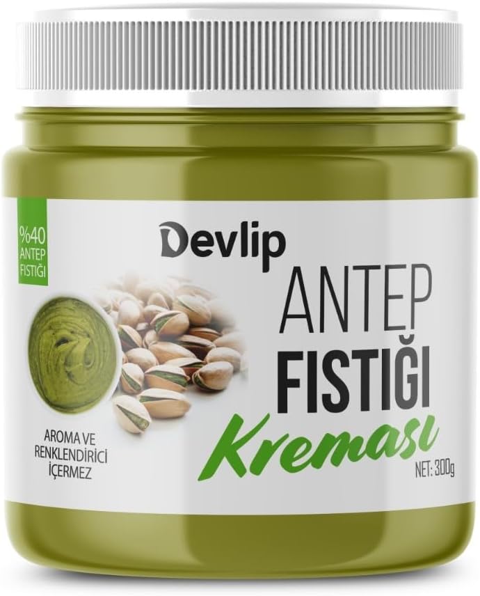 Pistachio Cream with Devlip Particles 40%, 300g, Glucose, Preservative, Colorant, Aroma Free