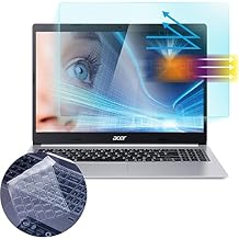 Anti Blue Light Screen Protector for 15.6" Acer Aspire 5 Laptop A515-43 A515-54 A515-55 A515-56 /Acer Aspire 3 A315-54/55/56/57/58 Eye Protection Screen Filter & Keyboard Cover, Reduce Fingerprint