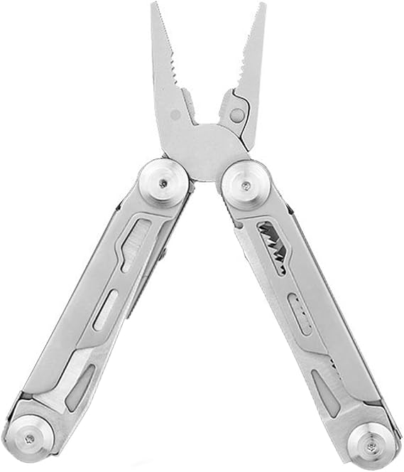 Stainless Steel Multitool Pliers, 18-in-1 Multi Tool with Wire Cutter, Screwdrivers & Bottle Opener, Compact Survival Gear for Camping, Hiking, Emergency, DIY & Everyday Carry