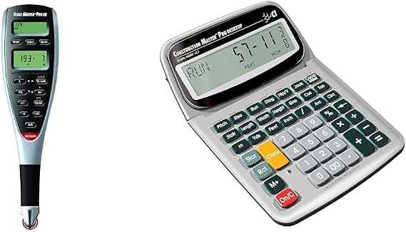 Calculated Industries 6135 Scale Master Pro XE Advanced Digital Plan Measure & 44080 Construction Master Pro-Desktop Advanced Construction