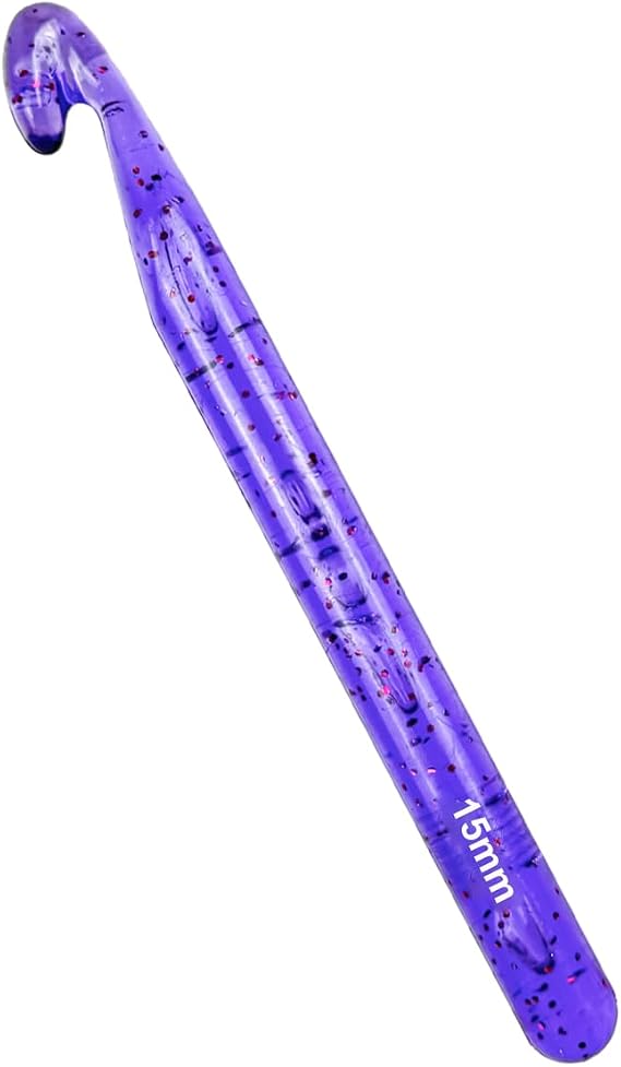 Weabetfu 15mm Large Crochet Hook,Huge Crochet Hooks for Chunky Yarn,Ergonomic Knitting Giant Crochet Hooks,Big Crochet Needles for Knitting Yarn Carpet Scarf Wool Roving