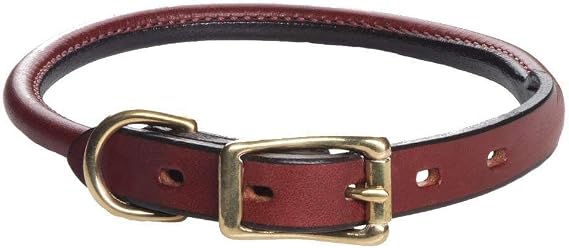 Mendota Products ME13322 Pet Standard Rolled Dog Collar, 3/4" x 22", Chestnut