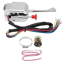 12V Universal Chrome Street Hot Rod Turn Signal Switch Flasher for Buick GMC with 2 Pin LED Turn Blinker Light Flasher Relay